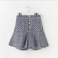 Новинка из мультфильма «Холодное сердце» ; клетчатая юбка летние хлопчатобумажные шорты модные шорты для девочек От 6 до 11 лет B189