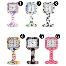 Square Clip Silicon Nurse Rubber Pocket FOB Watches Men Women Docter Hanging Medical Watch Free Shipping High Quality Gift