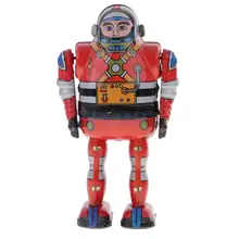 Ретро Винтаж ветер астронавт Заводной Робот Механическая ходьба оловянные игрушки коллекционные подарки для детей/взрослых
