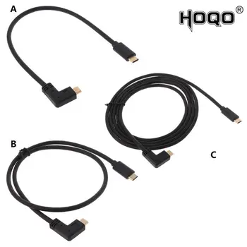 

USB 3.1 90 Degree Elbow Type C Male to USB Male Plug Data Sync Cable Fast Charging Line Connector for Tablet Smart Phone
