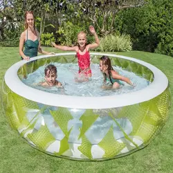 INTEX 229*56 см Новый высокое качество Семья надувной бассейн круглый надувная Ванна безопасные нетоксичные бассейн с насос