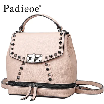 

Padieoe mini backpack bags for women backpack waterproof school bookbag leather Retro fashion travel luxury