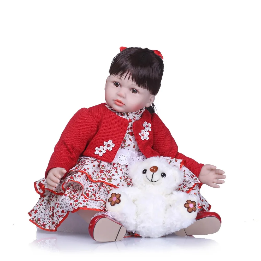 NPKCOLLECTION 58 см Reborn ручной работы реалистичные детские силиконовые виниловые