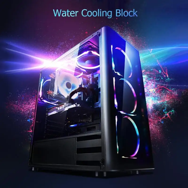 

VAKIND CPU-XPH-PA CPU Water Block Colorful Lighting System Water Cooling Block Support Motherboard Synchronization for PC
