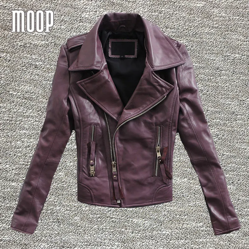 3 Colors genuine leather font b jackets b font font b women b font sheepskin motorcycle