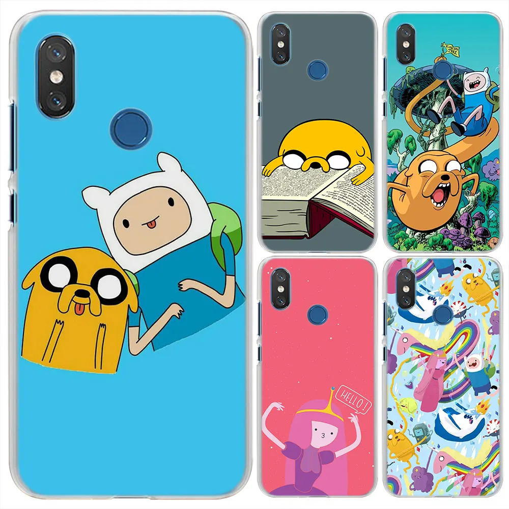 

cute Adventure Time Pattern Transparent Hard Phone Cases Cover for Xiaomi Mi 5X(A1) 6X(A2) 8 SE for Redmi S2 4X 5A 5 Plus 6 6A