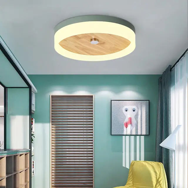 Creative Round Cover Led Ceiling Lamp Colorful Nordic Macaron Led Ceiling Lamp Colorful Nordic