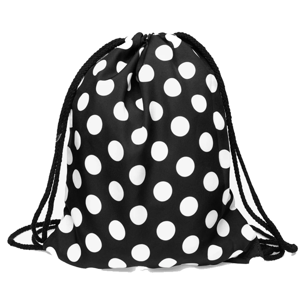2016 new fashion Women Geometric patterns Backpack 3D printing travel softback  mochila drawstring bag School girls backpacks