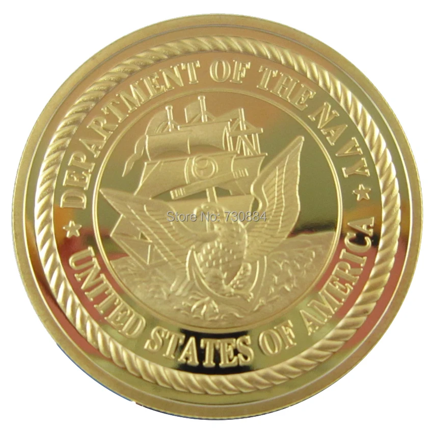 ВМС США Seal Team Позолоченные вызов монет/Медаль 1000