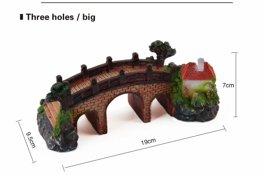 SUNSUN Коллекционные вещи смолы технологии Аквариум Декоративные мосты Моделирование смолы мост отверстие в форме мост аквариум украшения