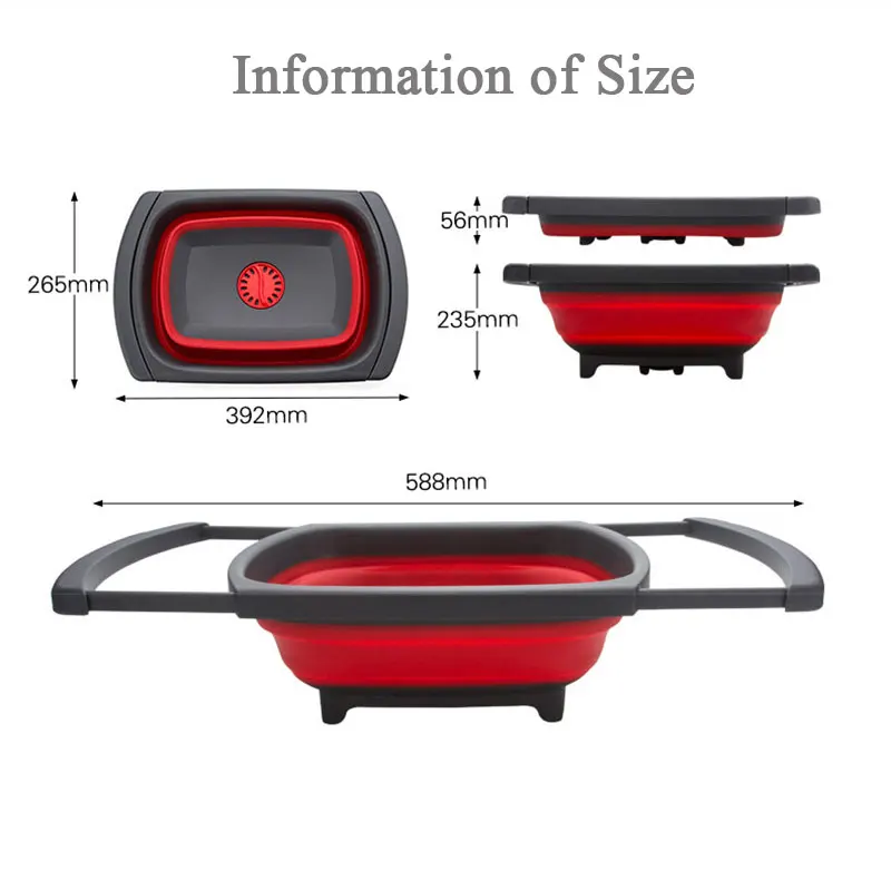 EPASUN ситечко для кухни дуршлаг корзина для слива Складная Cocina аксессуары для мытье овощей сито для фруктов Cocina