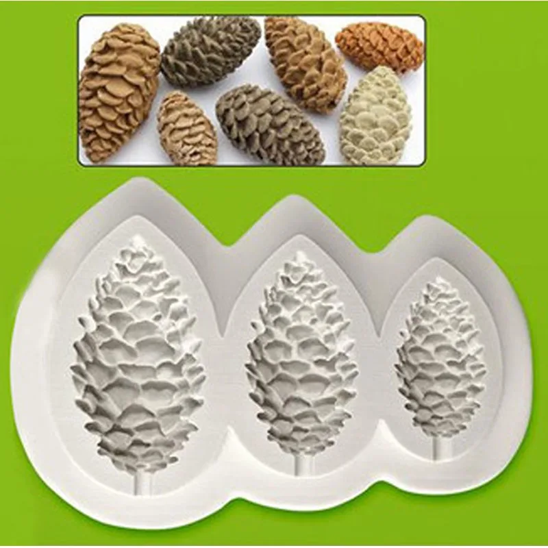 

Yueyue Sugarcraft Pine cones Silicone mold fondant mold cake decorating tools chocolate mold