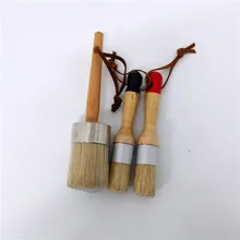 3 шт. меловая Восковая краска натуральная чистая кисть из свиной щетины восковая комбинация круглых деталей кисти использовать со всеми видами меловой краски