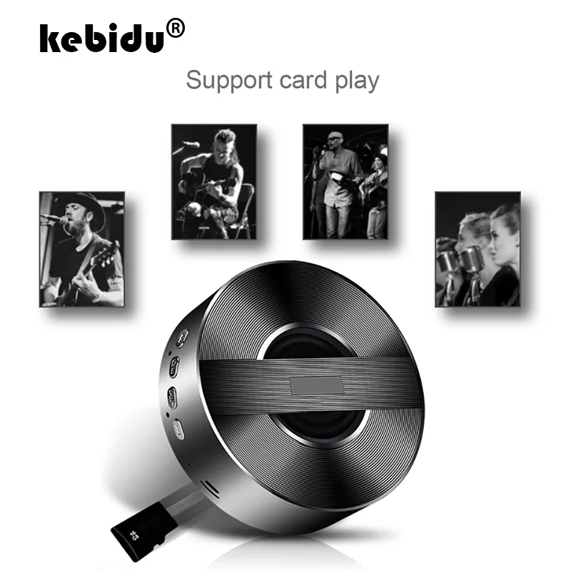 

kebidu Volume Control Mini Wireless Bluetooth Speaker Button Touch Music Player Full HD Car Call Loudspeaker Portable Desktop