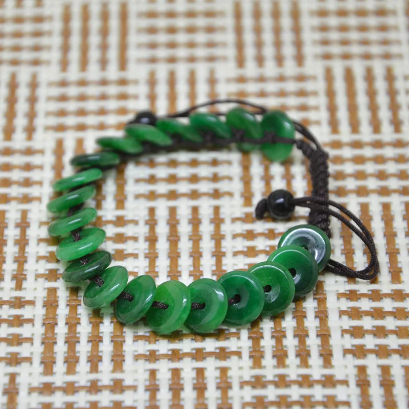 

Green Stone Beads Safe Amulet Bracelet,Fit All Lucky Stone Bangle Jewelry
