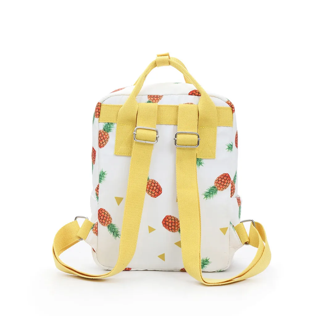

Lock Shoulder Crossbody Phone beach Bag Woman Trendy Pineappl Printing Travel Backpack Girls Campus Style Leisure Backpack #510
