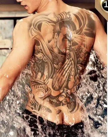 Waterproof Temporary Tattoo Sticker Fighter God Mens Whole Back Large Tatto Stickers Flash Tatoo Fake Waterproof Temporary Tattoo Sticker Fighter God Mens Whole Back Large Tatto Stickers Flash Tatoo Fake