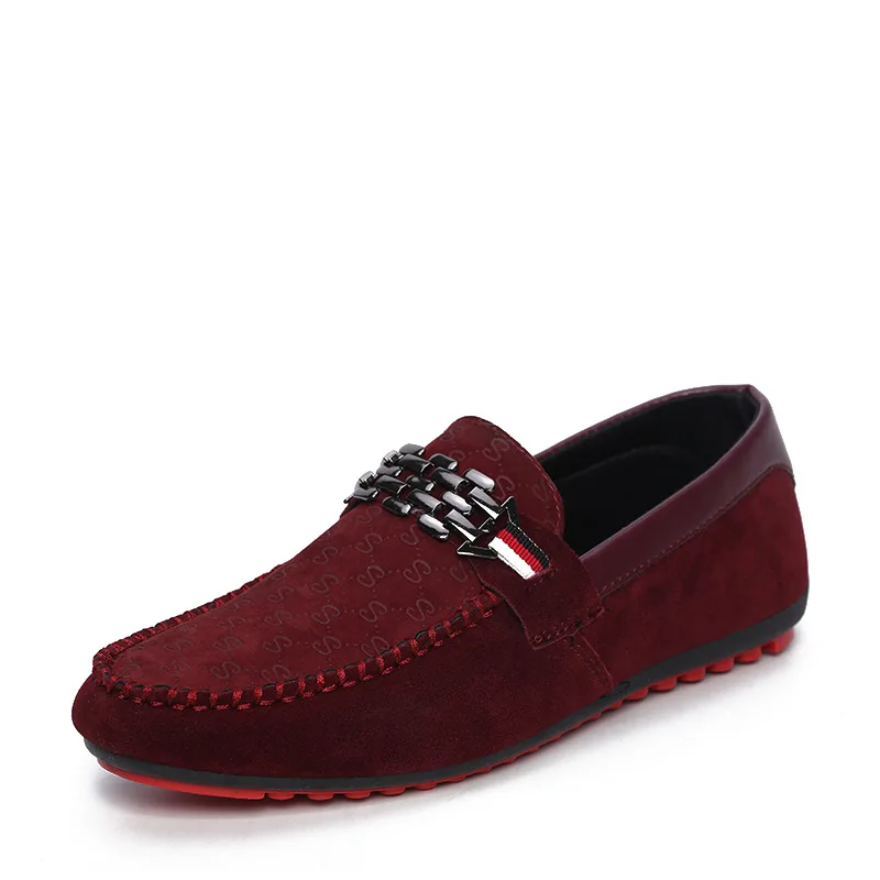 

Men Black Loafer Shoes Trendy Leather Slip-on Loafers Vintage Style Men Driving Casual Blue Flat Shoes 2018 New