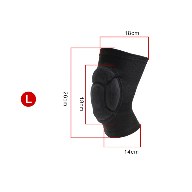 

Newly 1 Pair Protective Knee Pads Thick Sponge Anti-slip Collision Avoidance Knee Sleeve for Sports BF88