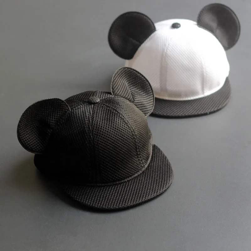 

Children Lovely Cartoon Ears Baseball Cap Summer Mesh Sun Hat Casual Boys Girls Snapback Hip Hop Cap