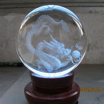 

2020 TOP COOL festival gift # efficacious HOME House FENG SHUI Talisman 3D Crystal CHINA Spirituality dragon ball statue Model