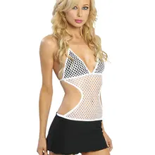 Сексуальное женское белье Черное Кукольное платье одежда для сна Ночное платье один размер 343