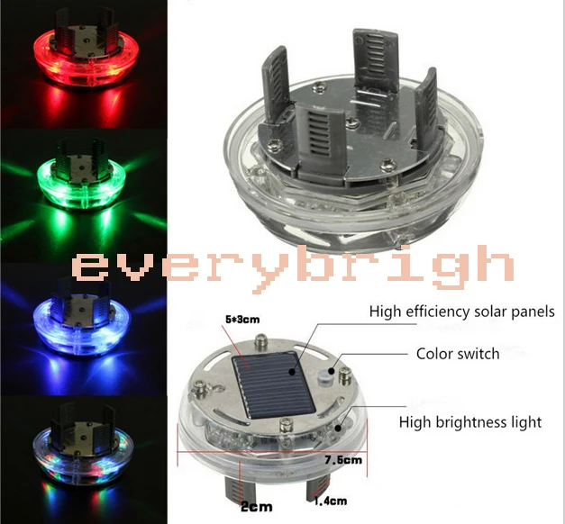 

Car Styling!2pcs/lot Solar Energy Power LED Car Wheel 12Leds Solar Powered shinning wheels hub light waterproof Tires Car Covers