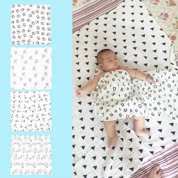 

Cotton Blankets Blanket & Swaddling Newborn Bath Towel For Newborn Baby Blankets Double Layer Gauze Bath Towel 120x120cm