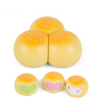 

Wooden Magnetic Miniature Kitchen Cooking Food Bread And Eggs Educational Gifts Pretend Play Toys For Children Boys Girls
