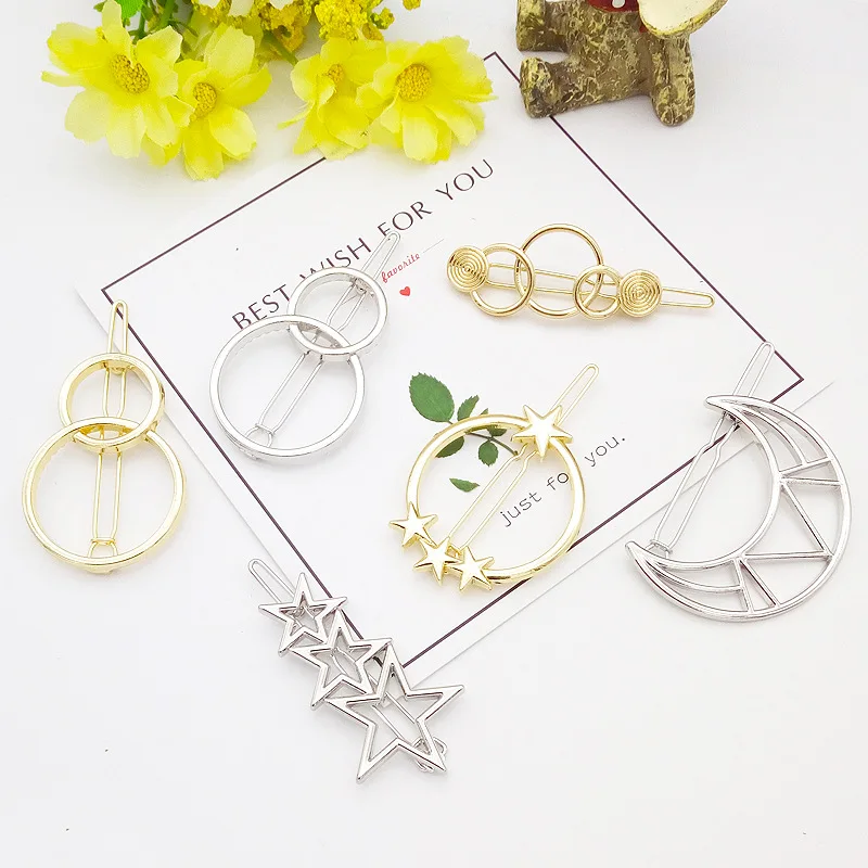 1 Pcs Sell Fashion Jewelry Clips Hairpins Hairpins Women Beautiful Plated Women The Stars Hair Clips Bridal Headdress