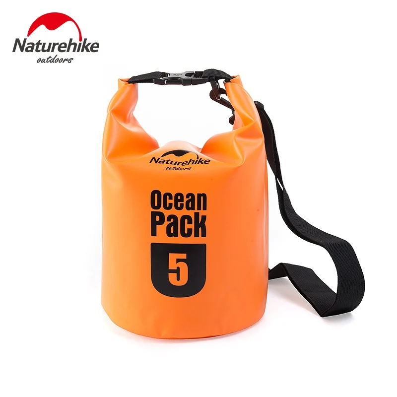 NatureHike речные треккинговые сумки водонепроницаемая сумка Уличная водонепроницаемая сумка мешок для хранения для рафтинга лодок каякинга Каноэ - Цвет: orange5L