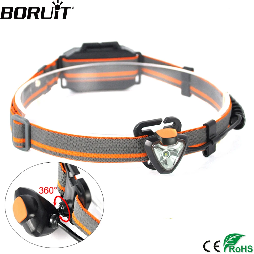 BORUiT G023 XPE LED 600LM Headlight 360 Degree Rotate Headlamp 4 Mode