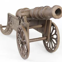Реплика деревенская чугунная Статуэтка Кэннон миниатюрная Статуэтка антикварная модель ретро домашний бар Пивной клуб стол декоративные ремесла коричневый
