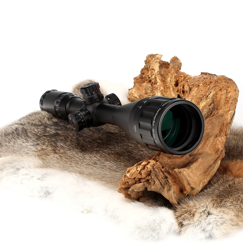 4-16x50 ao Riflescope Caça Tático Visão Óptica Tamanho Completo Mil Dot Vermelho Verde Azul Llluminate Retículo Torres Bloqueio Espaço 12 Lunetas Riflescopes