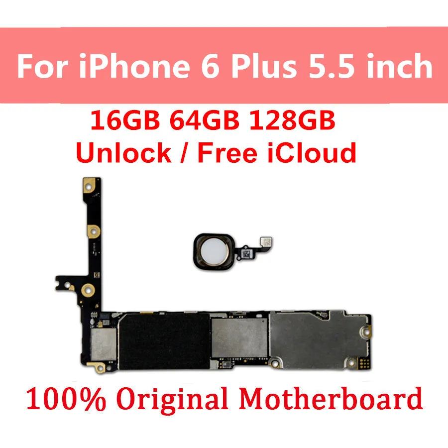16GB 64GB 128GB для iphone 6 Plus материнская плата разблокированная материнская плата для iphone 6 Plus с/без Touch ID для iphone 6 PLus плата