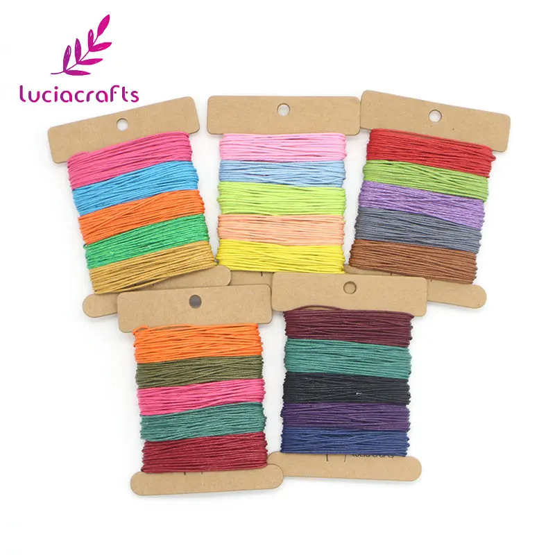 Lucia crafts 1 мм 25 ярдов/партия вощеная нить хлопковый шнур веревка ремешок Шамбала