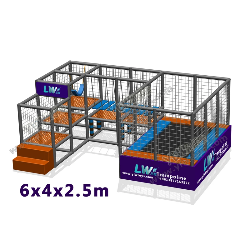 Детский батут для закрытых помещений парка домашний мини батут YLW-BT180328