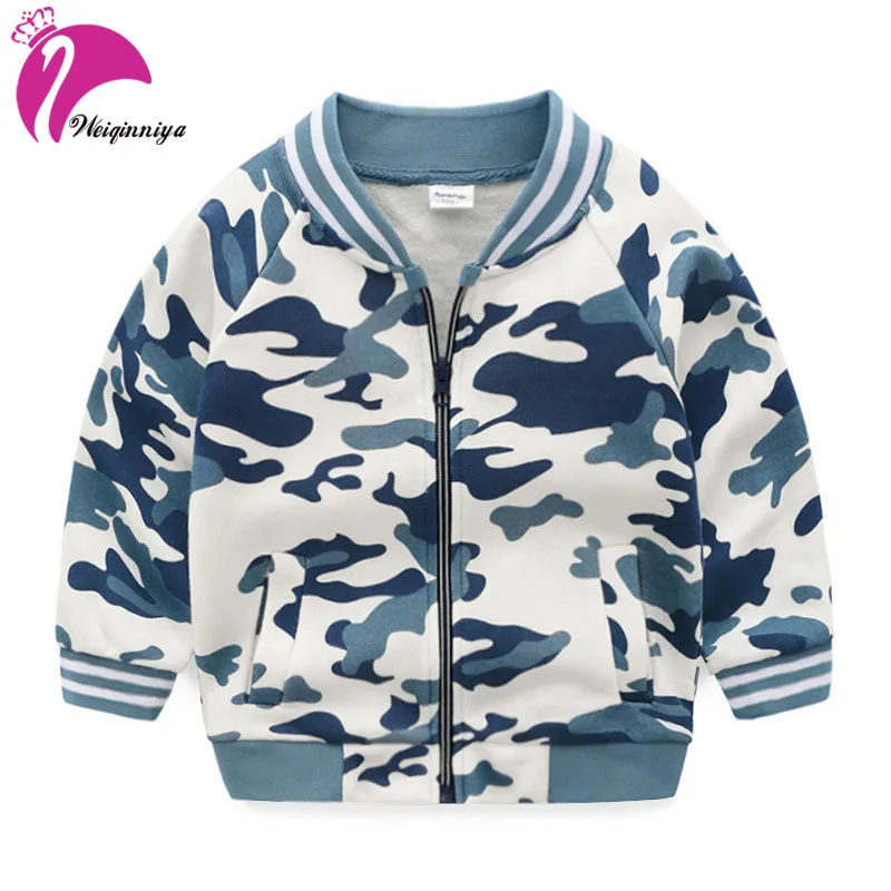weiqinniya Boys Jackets Autumn Kids Camouflage Jacket For Boy Fashion