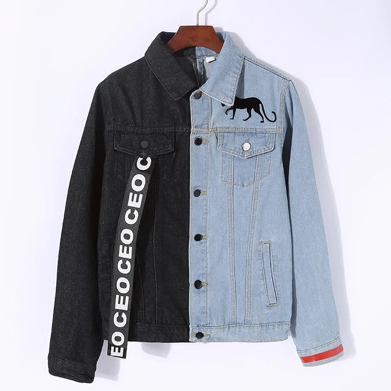 black and blue jean