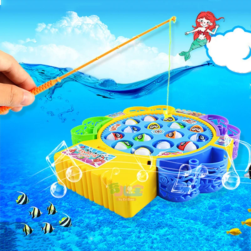 Electronic Fishing Toy With Music Juguetes Electric Plastic