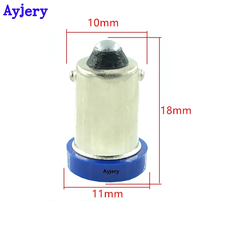 AYJERY 6V 6 3 V 20 шт. BA9S T4W T11 1210 4 SMD светодиодный светильник лампы белого и синего цвета