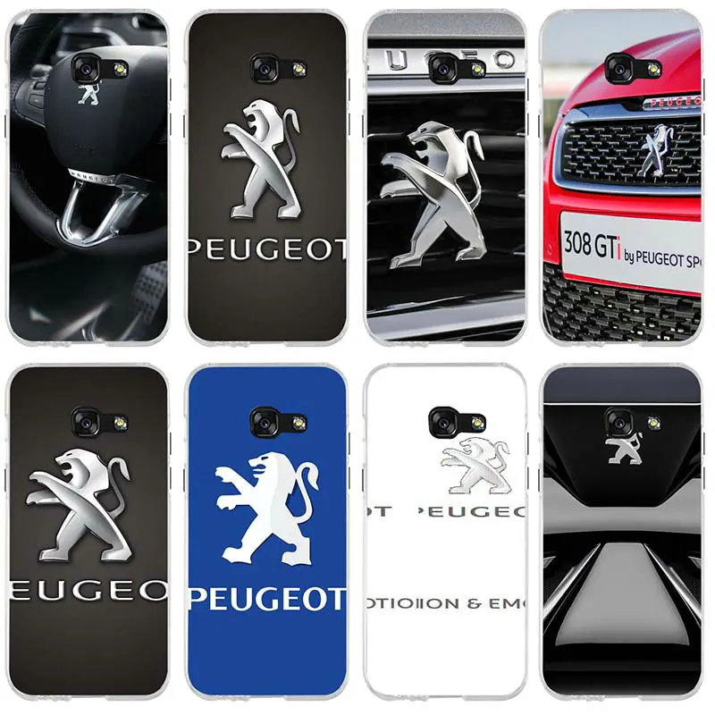 

For Samsung A5 A3 A7 J1 J2 J3 J4 J6 J5 J7 J8 2017 2018 2016 Cases Cover Coque Soft TPU Silicon Phone Case Hot Peugeot Logo