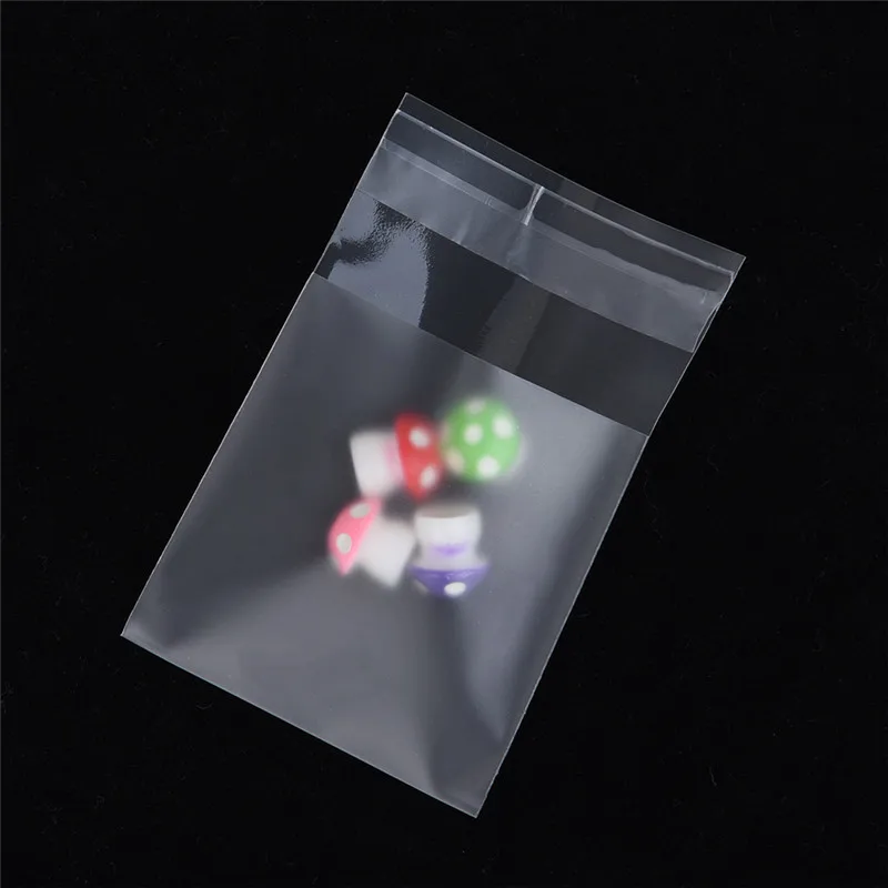 

100Pcs Crystal Clear Resealable Poly Cellophane Bag Transparent Small Tool Bags Flat Open Top