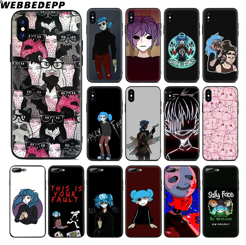 WEBBEDEPP Sally Face Game Soft Silicone Case for Apple iPhone Xr Xs Max