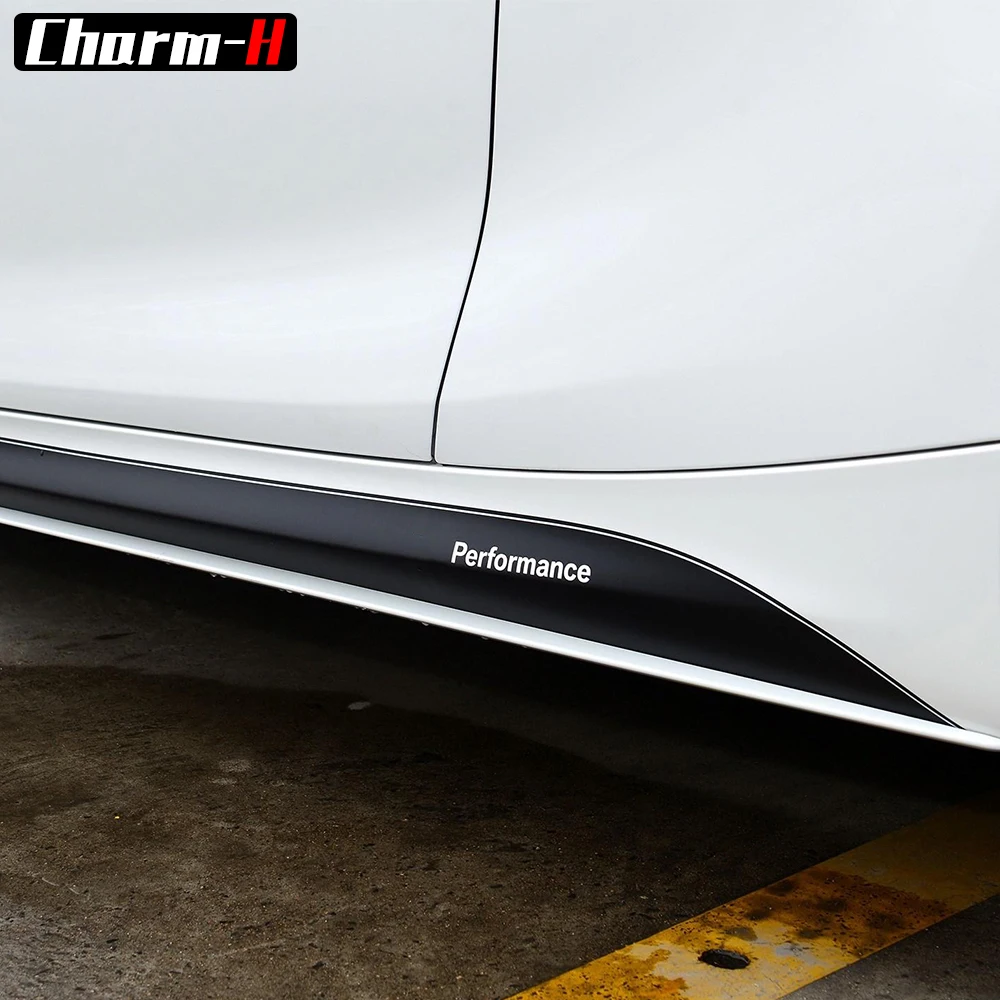 2 قطع M الأداء الجانب تنورة عتبة شريط ملصق ملصق حائط من الفينيل‏ الجرافيك ل BMW 2 سلسلة F22 F23 220i 228i سباق شريط ملصقات