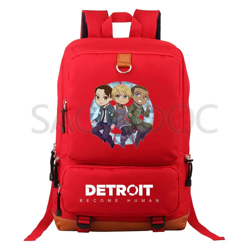 Detroit Become Human RK800 Backpack College Student School Bags for Teenage Girls Boys Laptop Backpack Cosplay Travel Rucksack - Цвет: 32