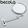 8 Inch Hotel Bathroom Extending Wall Makeup Mirror With 3x Magnification for Cosmetic or Shaving, 360 Swivel Mirrors Chrome 5