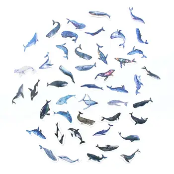 

45pcs Surprising Whale Label Stickers Decorative Stationery Stickers Scrapbooking DIY Diary Album Stick Label Stationery Set