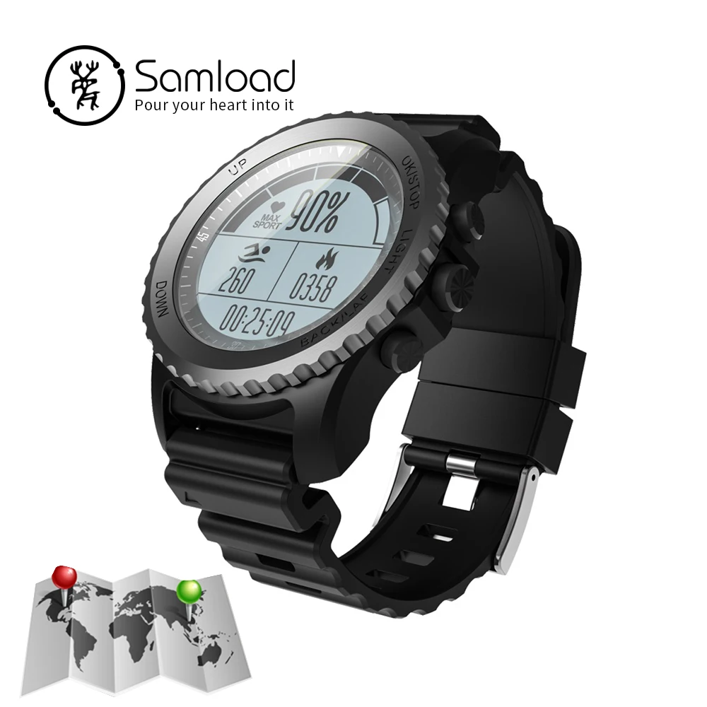 

Samload iP68 Smart Watch Professional GPS Sports Wristband Heart Rate Tracker Sleep Monitoring Clock For Triathlon iPhoneSE 7 8
