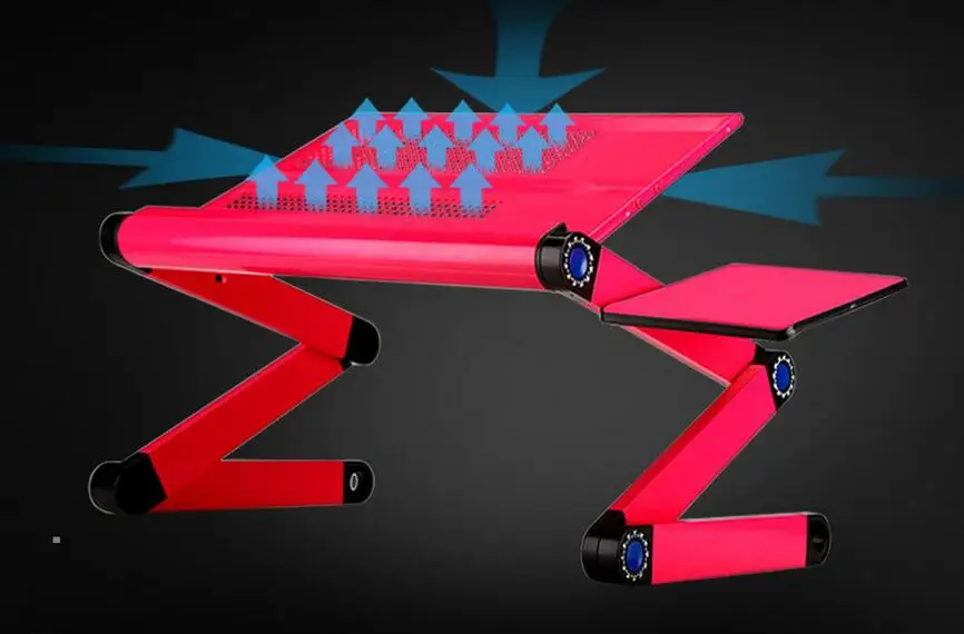 48*25 см складной стол ноутбук кровать портативный планшетный ПК стол с вентилятором USB